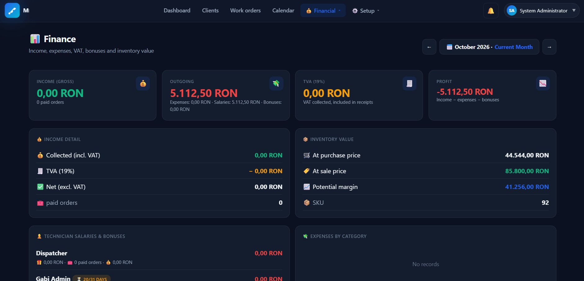 Spot Plumber CRM Finance